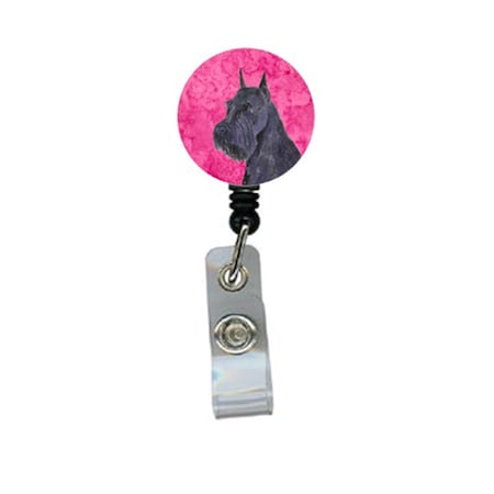 Teachers Aid Schnauzer Retractable Badge Reel Or Id Holder With Clip TE236642